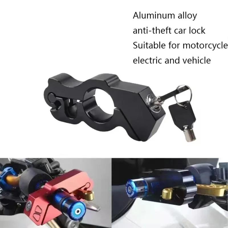 Stabiler Aluminium-Motorrad-Lenkerschloss – Diebstahlschutz-Wegfahrsperre für Motorräder & Roller, Inklusive 2 Schlüsseln