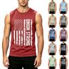 Men's Sleeveless Casual Tank Top Muscle Shirt Printed Graphic Crew Neck Summer Workout Gym Apparel for Outdoor Activities