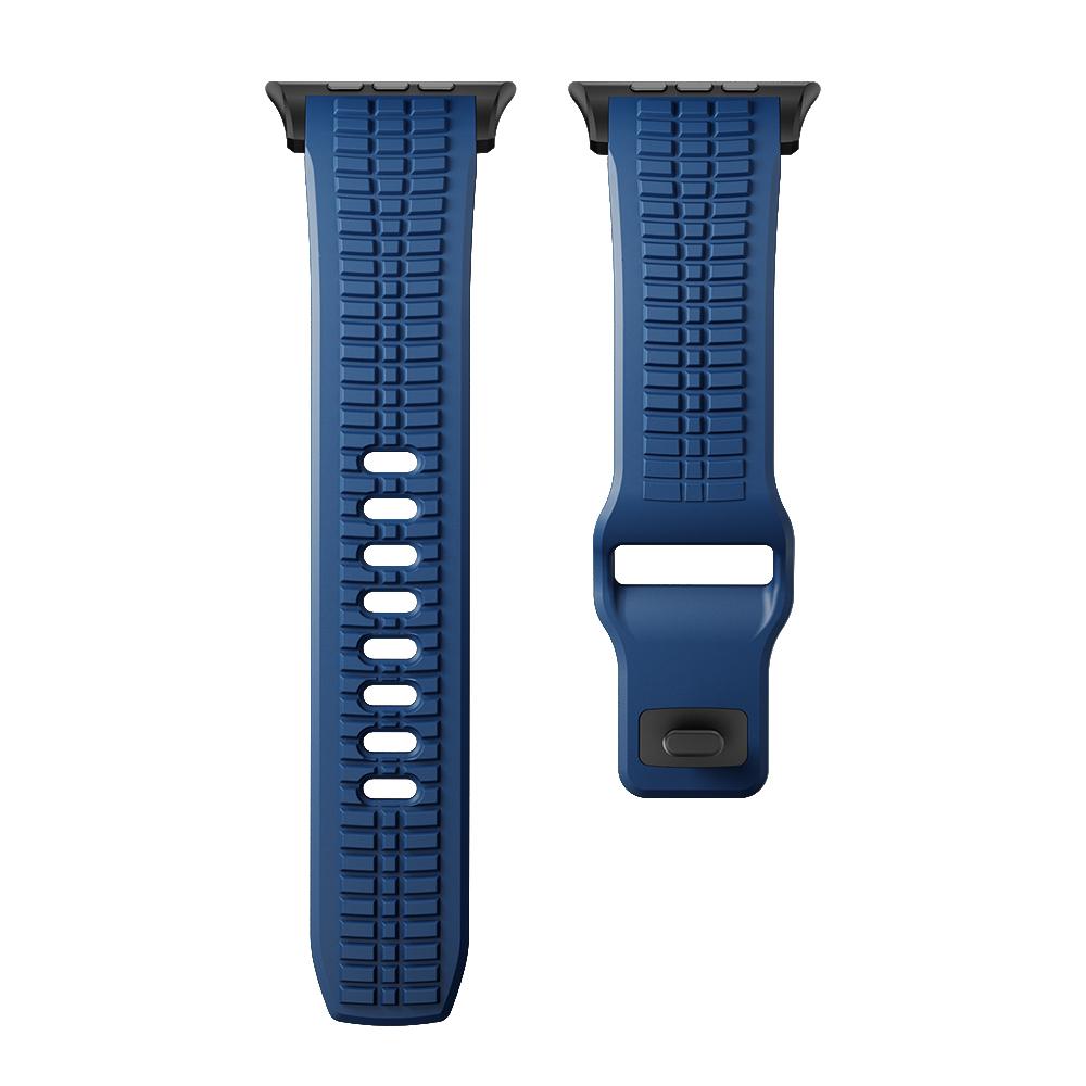 

Silicone Men Bracelet for Apple Watch Ultra 3 49mm Series 11 10 46mm 9 8 7 45mm 6 5 4 SE 44mm Rubber Soft Loop Strap Luxury Band 44mm 45mm 46mm 49mm