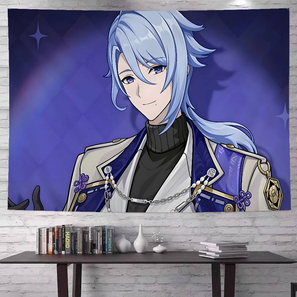 Genshin Impact Game Cartoon Tapestry Art Science Fiction Room Home Decor Wall Hanging Home Decor