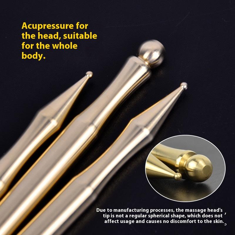 Penna Agopuntura Strumenti Riflessologia Penna Agopressione Acciaio Inossidabile/Ottone Penna Massaggio Riflessologia Punto di Pressione Strumento Massaggiatore Per