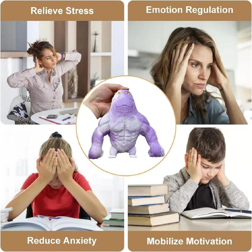 Klembar apeleketøy Strekkbar Lim-Sand Fylt Gummi Gorilla Elastisk Strekkbar Autisme Avspenningsleketøy Voksne Barn Gave