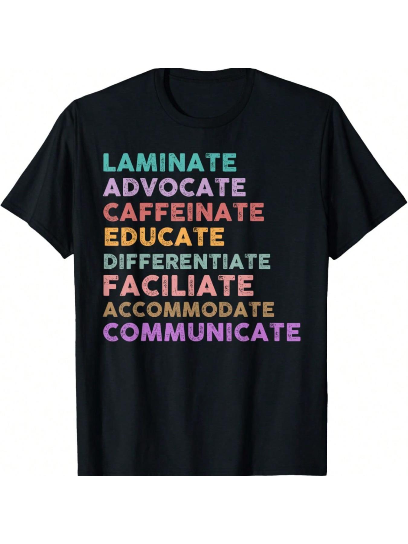 

T-Shirt Y2K Laminate Advocate Caffeinate Educate XL