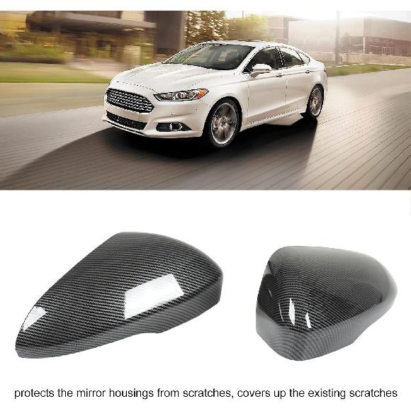 

Fusion Side Mirror Side Door Mirror Cover 2pcs Door Mirror Left Right Carbon Fiber Replacement for Fusion 2013 and Up