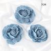 3/5PCS Blue Artificial Flowers Heads Fake Flowers Wedding Decoration Bride DIY Clothes Headwear Accessory Craft Gifts Ornament