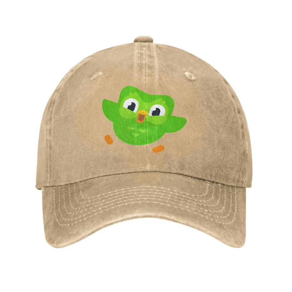 Duolingo Logo Green Owl Cartoon Baseball Cap Outfit For Unisex  Adjustable Trucker Hat