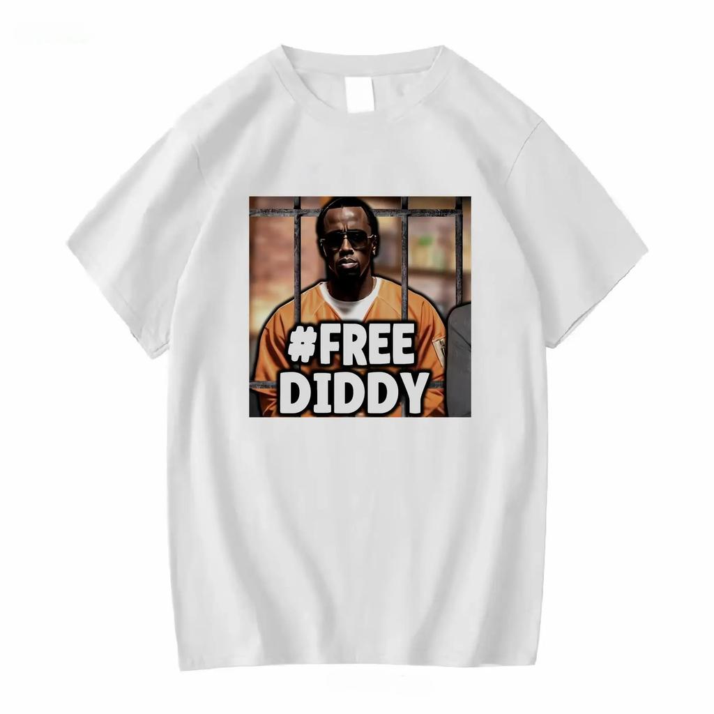 Free Diddy T Shirt Freediddy P Rapper Vintage Washed Unisex Designer Clothes Fashion Graphic Versatile Stylish Stretched Tops