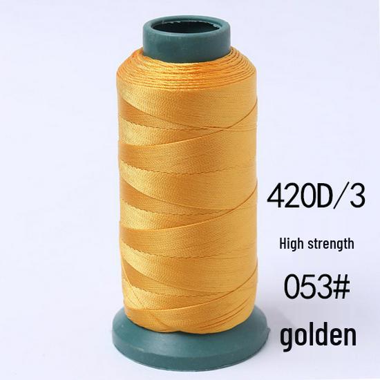 High-Strength Colored 420D Leather & Nylon Thread - Mercerized, Thick, Smooth, 3-Ply Canvas Sewing Thread - Free Shipping