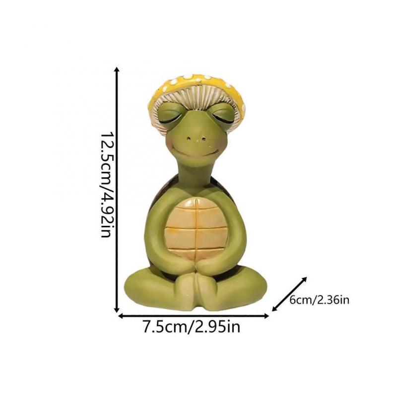 Cute meditation and sitting posture decorative small statue, home garden yard decorative ornament
