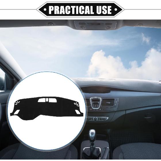 Dashboard Cover Compatible for Mitsubishi Outlander 2023, Non-Slip Polyester Black Dash Cover Mat Dash Board Protector Cover