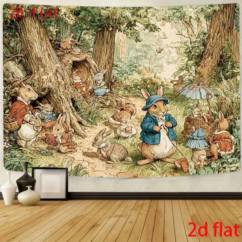 2D Peter Rabbit Banner, Forest Animals Party & Live Background