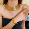 Korean Style Multilayer Metal Wire Jewelry Set Finger Ring Exaggerated Necklace Retro Wedding