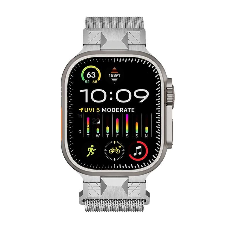 Magnetic Milanese Band for Apple Watch Ultra 3 2 49mm 11 10 46mm Luxury Loop Strap for iWatch Series 9 8 7 Se 45mm 44mm Bracelet