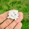 Natural Larimar Gemstone Promise Flower Adjustable Ring 925 Silver For Women