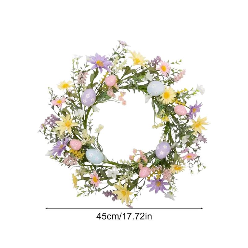 Spring Wreath With Eggs Colorful Egg Spring Wreath Artificial Flower Easter Wreath Farmhouse Easter Decorations With Mixed Twigs