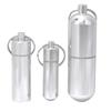 3 Pcs Compact Aluminum Alloy Pill Can Portable Lightweight Medicine Holder Sealing Waterproof Aluminum Alloy Pill Box Pocket