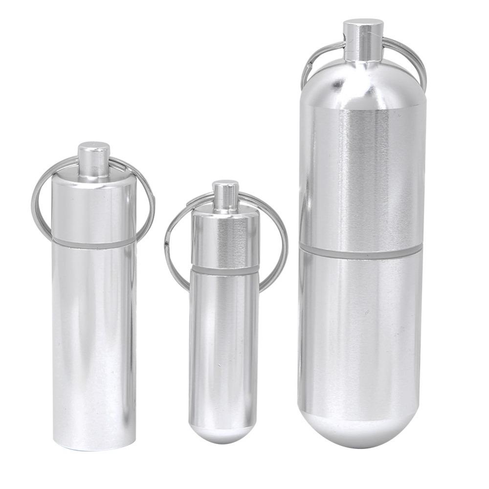 

3 Pcs Compact Aluminum Alloy Pill Can Portable Lightweight Medicine Holder Sealing Waterproof Aluminum Alloy Pill Box Pocket