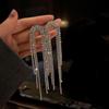2024 High-End Full Diamond Tassel Earrings for Women - Elegant Evening Dangle Jewelry