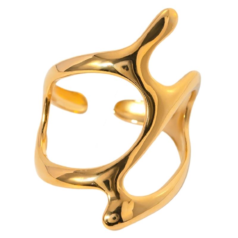Irregular Dating Rings Adjustable Finger Rings Exaggerated Open Rings Finger Jewelry Suitable for Party and Daily