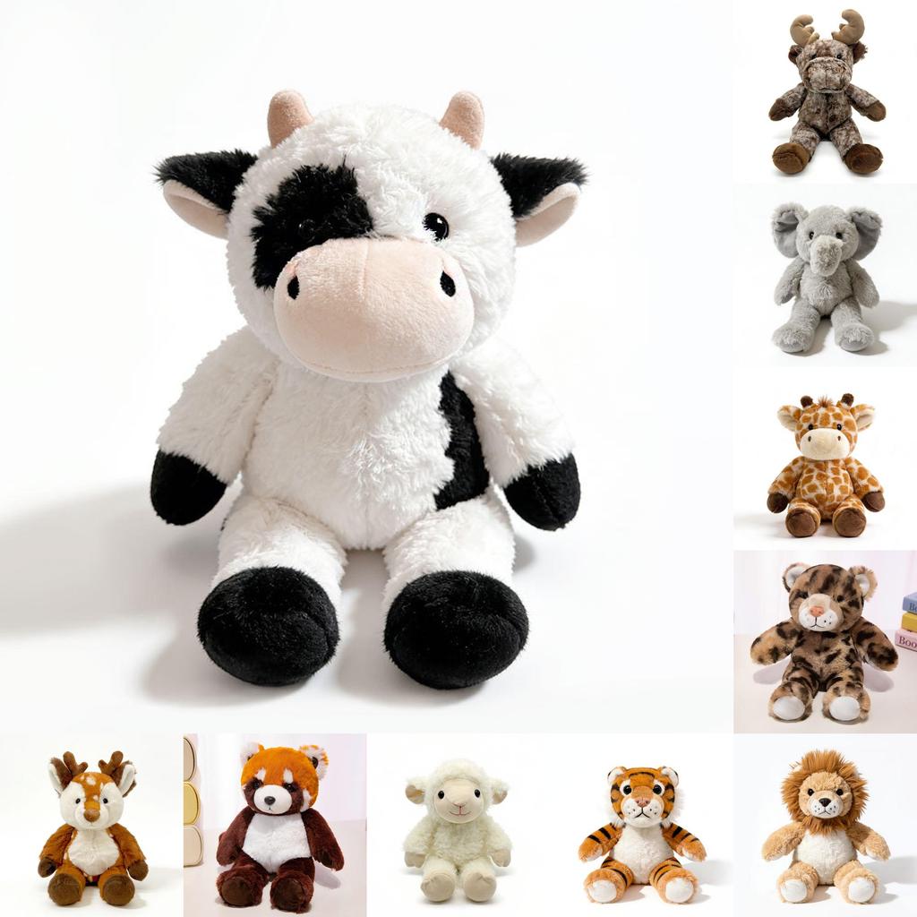 Cuter Giraffe Sheep Elk Tiger Lion Elephant Plush Dolls With Pp Cotton Filling For Kids Gift And Home Decor