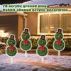 Snowman Shape Acrylic Ground Plug, Suitable For Christmas Porch Decoration Outdoor And Indoor