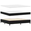 Box Spring Bed with Mattress Black 200 x 200 cm Fabric