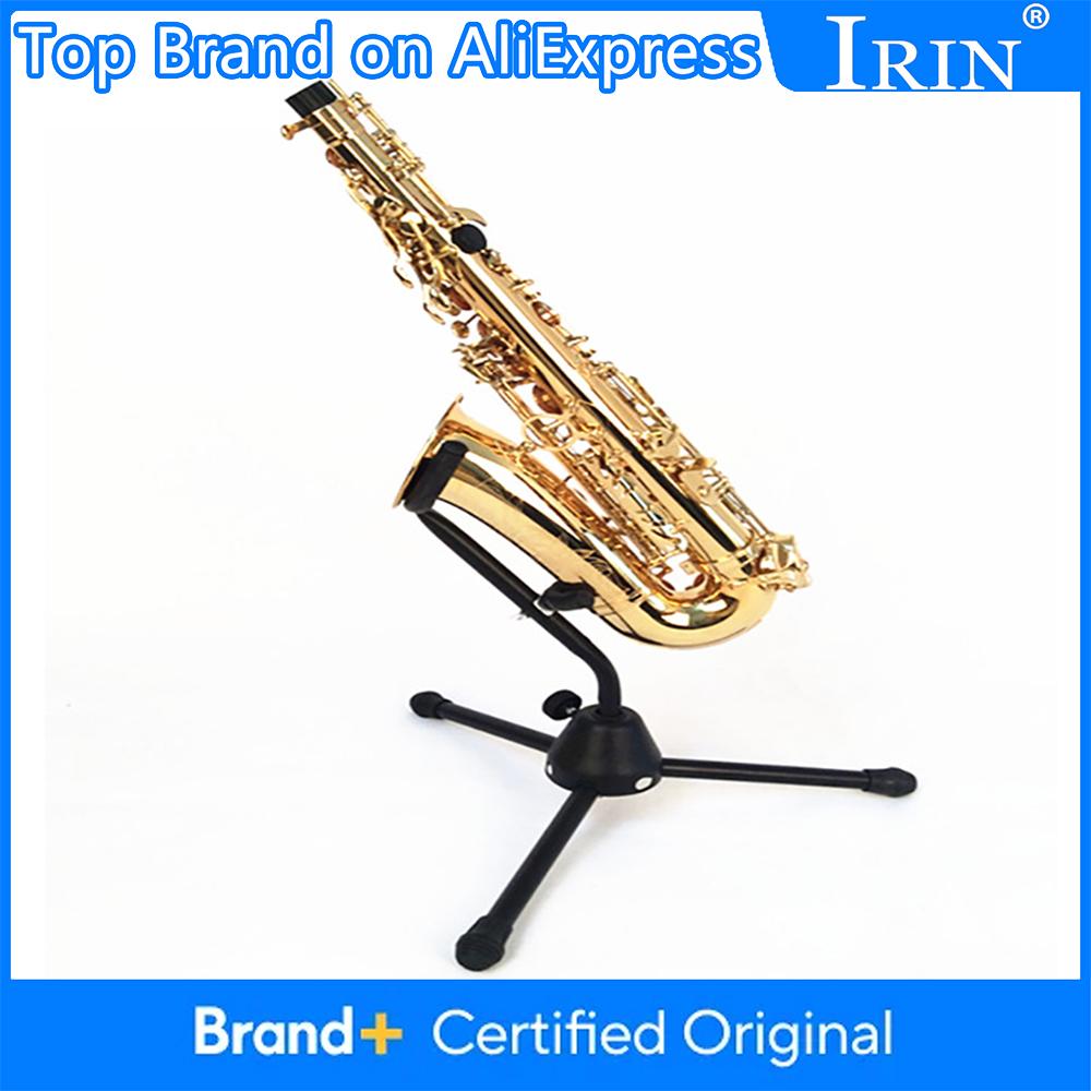 IRIN Saxophone Stand Sax Tripod Metal Holder Foldable Instruments Bracket for Alto Tenor Sax Woodwind Instrument Parts