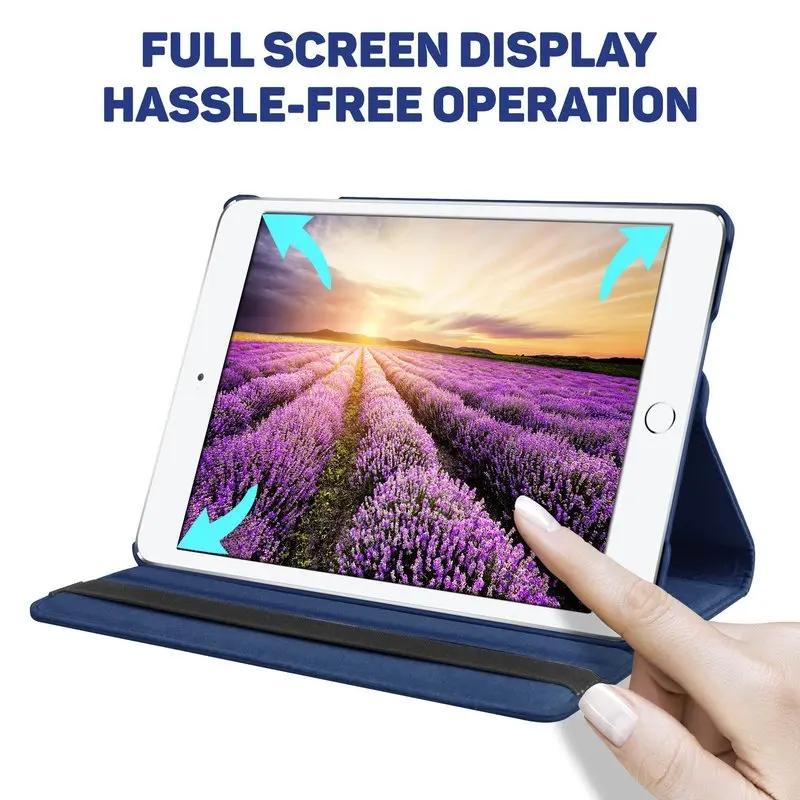 For iPad Air 2 Air 1 Case Cover iPad 9.7 Tablet Cases 5th 6th 7 8 9 10.2 Funda 360 Degree Rotating Leather Smart Coque