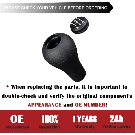 TQPONLY 5 Speed Gear Shift Shifter Knob,Compatible With Dodge Ram Dakota/Jeep Cherokee Wrangler Manual Gear Shift Lever Handles Replaces 52104174