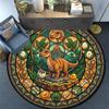 Prehistoric Dinosaur World Round Area Rug Under Office Chairs Bedroom Living Room Home Decor