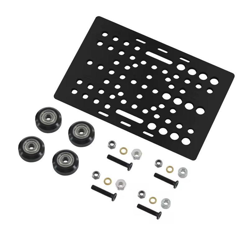 3D Printer Parts 20-80mm V-Slot Gantry Plate Set With 6 Wheels for Black Aluminium V-Slot Solid V POM Kit for CNC Machine Parts