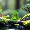 Resin Fishing Frogs Figurines Frogs Statue Garden Decors Landscape Decors Animal Figurines Sculpture Table Centrepieces