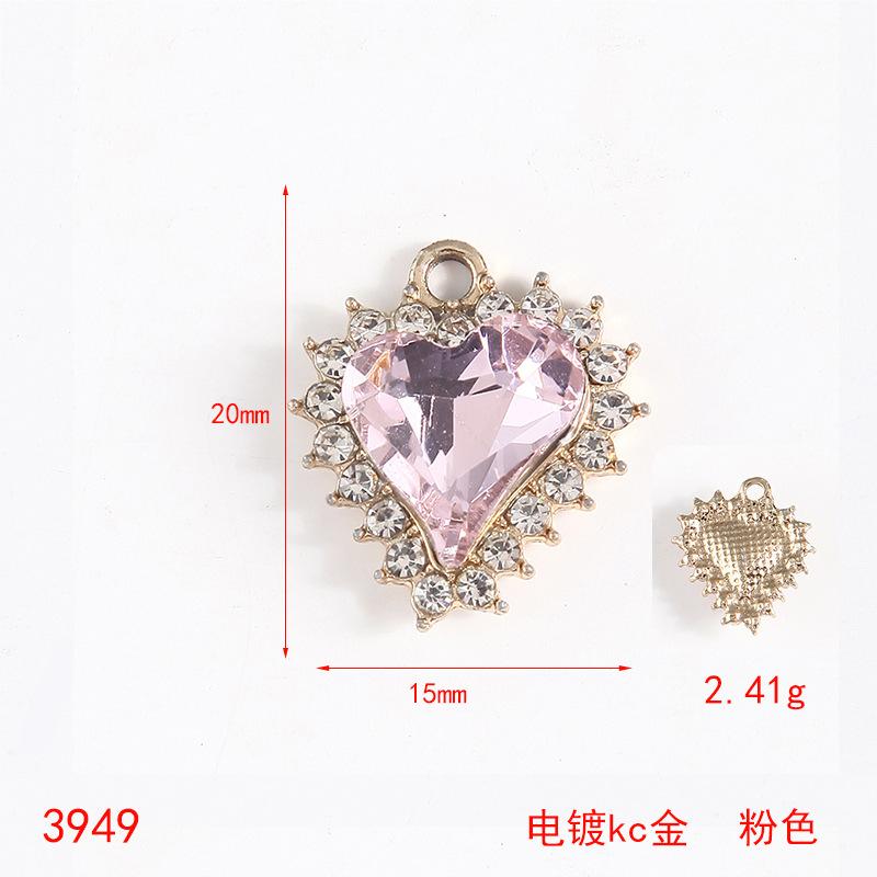 Taoxin Crystal Gemstone Pendant Electroplating Simple Fashion Jewelry Accessories DIY Necklace Pendant Alloy Jewelry