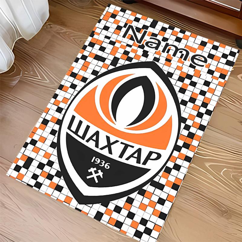 Op maat gemaakte FC Shakhtar Donetsk Print Vloerkleed - Zacht, Wasbaar Antislip Binnentapijt, Woonkamer, Huis & Kantoor Decoratief Tapijt