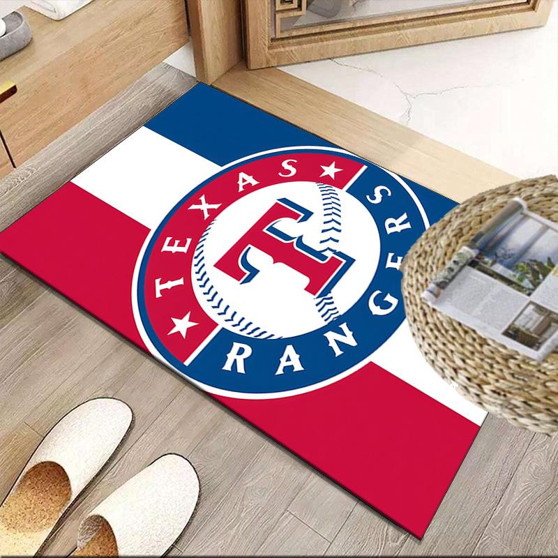 Baseball Rangers Map Carpet, Kitchen Rugs, Yoga Mat, Non-Slip Mats, Rug for Bathroom, Living Room Bedroom, Camping Rugs Christmas Gift