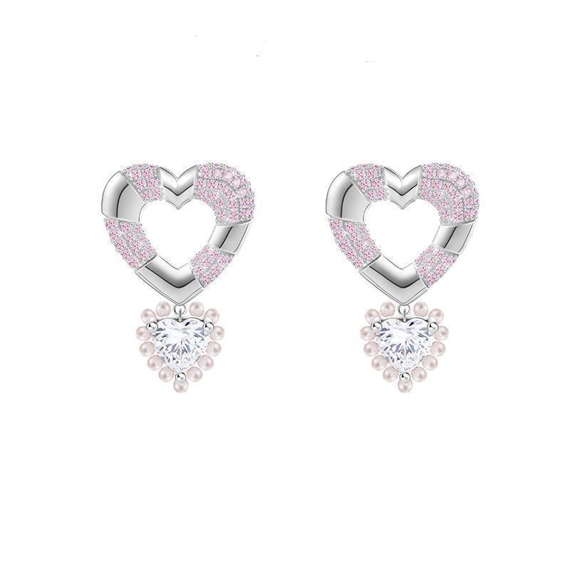 

Серьги с розовыми бриллиантами Berry s Extraordinary Heart - Высококачественные женские украшения с подвеской в форме сердца. розовый