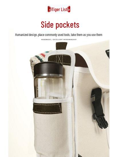 Electrician's Wear-Resistant Canvas Crossbody Tool Bag