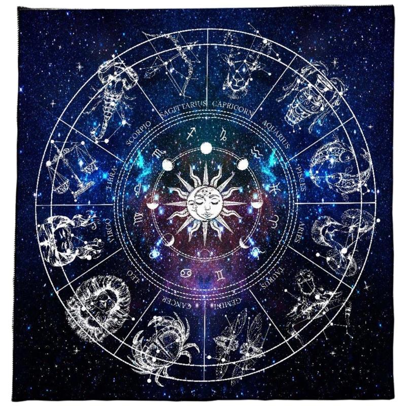 Скатерть для Таро Гадания Настольная скатерть Фланелевая Скатерть для стола Алтарь Маятник Квадратная 433 50x50cm