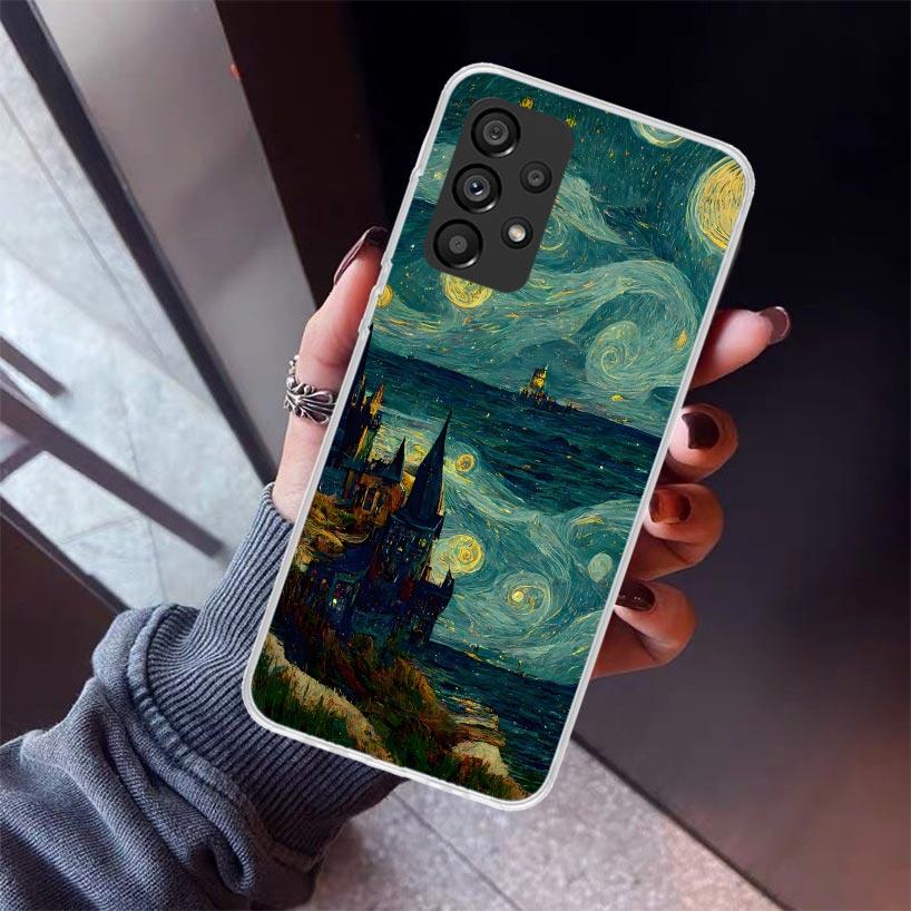 Starry Night Van Gogh Art Phone Case For Samsung Galaxy A12 A52S A42 A32 A22 A51 A50 Note 20 Ultra 10 S10 Plus A71 A70 A31 A30 A