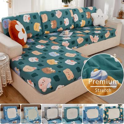 Bear Print Sofa Seat Cushion Cover Elastic Sofa Cover For Living Room Pets Kids Funiture Protector Chair Cover Removable 1 /2 /3 /4