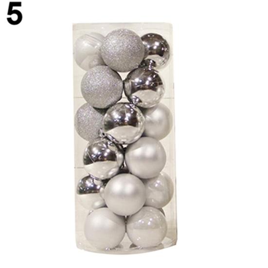 24Pcs Runde Weihnachten Baum Dekorationen Hängen Home Party Ornament Bälle Kugeln