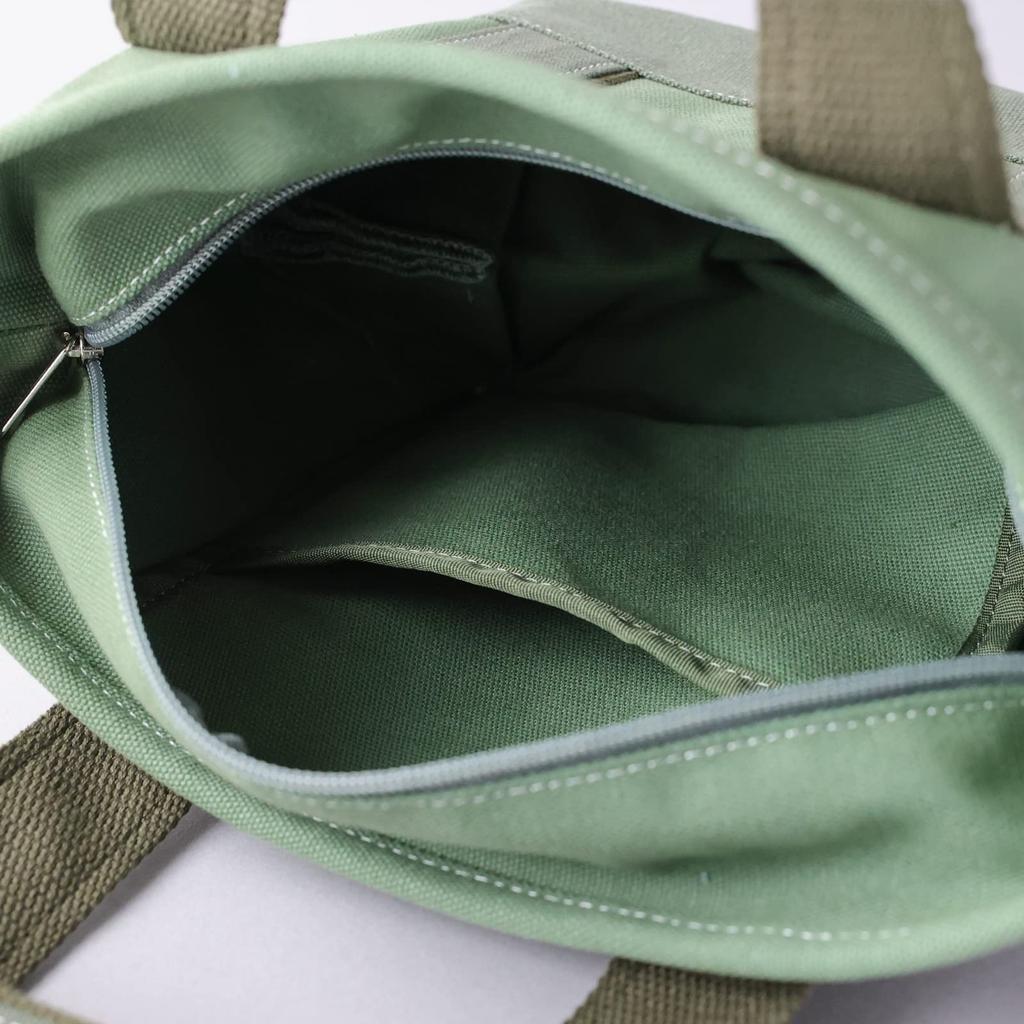 Converse Canvas Mini Tote Bag for Men and Women, TOKYO All Star Reissue (All Moss Green, Size Small)