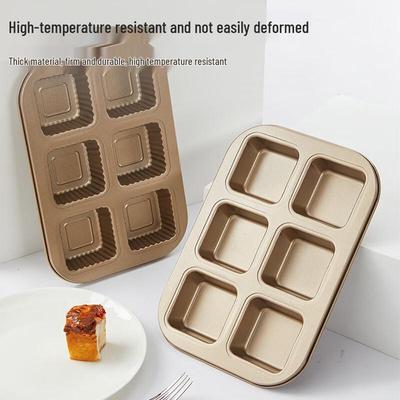 Deou Xingguang Non-stick 6-Cavity Square Bread Mold