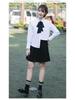Women's College Style Long-Sleeve Shirt Dress - 2022 Spring Collection