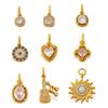 Yori Stainless Steel Sunflower Teardrop Pendant Used Women Making Earrings Necklace Bracelet Jewelry Material Making Accessories