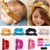7colours American Children Bronzing Rabbit Ears Knotted Hair Band Cute Girls Head Hoop