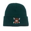 New England beef embroidered knitted hat autumn and winter outdoor men's and women's thermal pullover hat wool hat