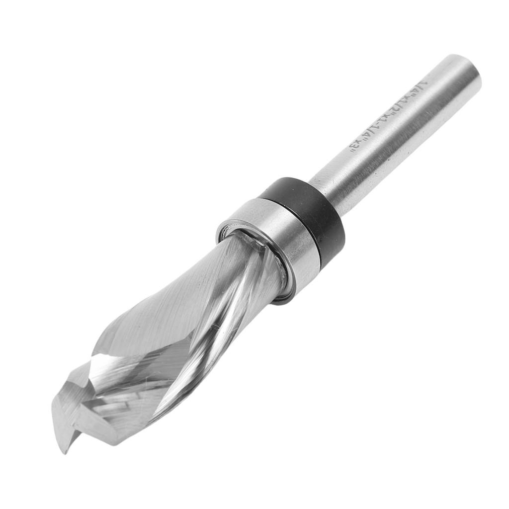 Extra Long Compression Flush Trim Router Bit 1 4in Shank with Top Bearing 1 2in Cutting Dia Spiral Pattern Template for