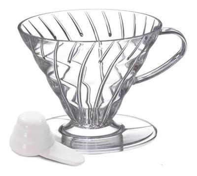 V60 01 Dripper per caffè trasparente Drip per caffè trasparente per 1-2 tazze VD-01T