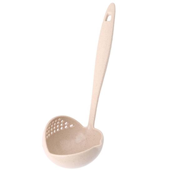 

Креативная ложка-половник с длинной ручкой, два в одном, многофункциональная ложка для горячего горшка, ложка-дуршлаг, кухонная жёлтый